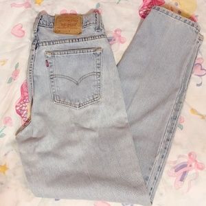 Levi's 550 Size 15 Light Wash Tapered Leg Jeans